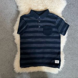Zara Boys Pique Striped Polo Shirt Size 6